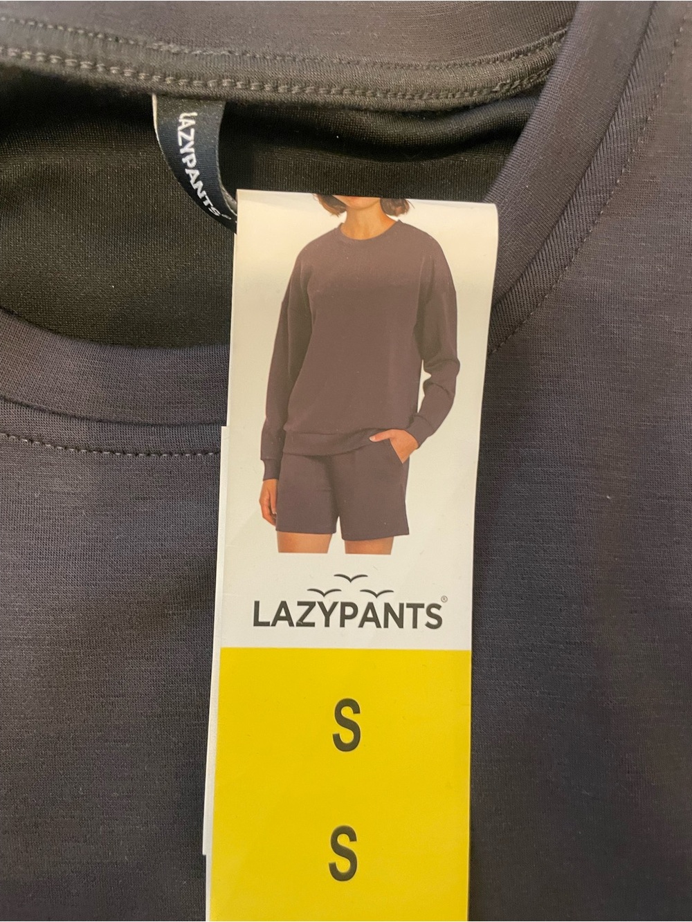 LAZYPANTS Women's Black Crewneck Undershirt - Small